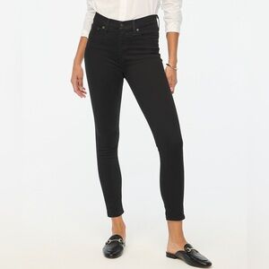 J. Crew 9" High-Rise Toothpick Jean in Black Signature Stretch Slim Fit